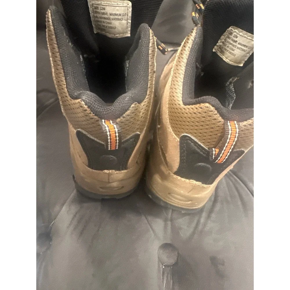 Stone Canyon Kids Hiking Boots Brown Black Orange Size 12M outdoor boys